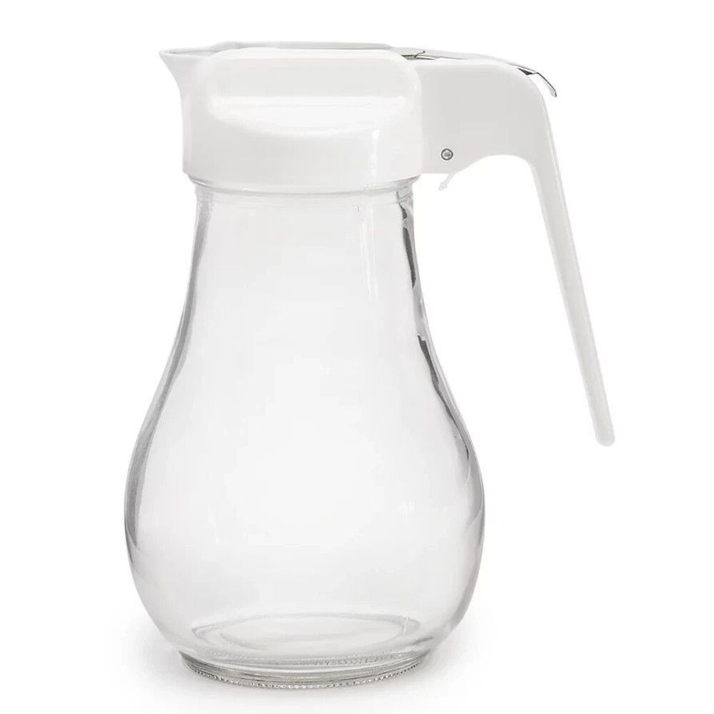 The Cellar 14.72oz Glass Syrup Dispenser Drip-Free Lever Spout Clear Kitchen Jar
